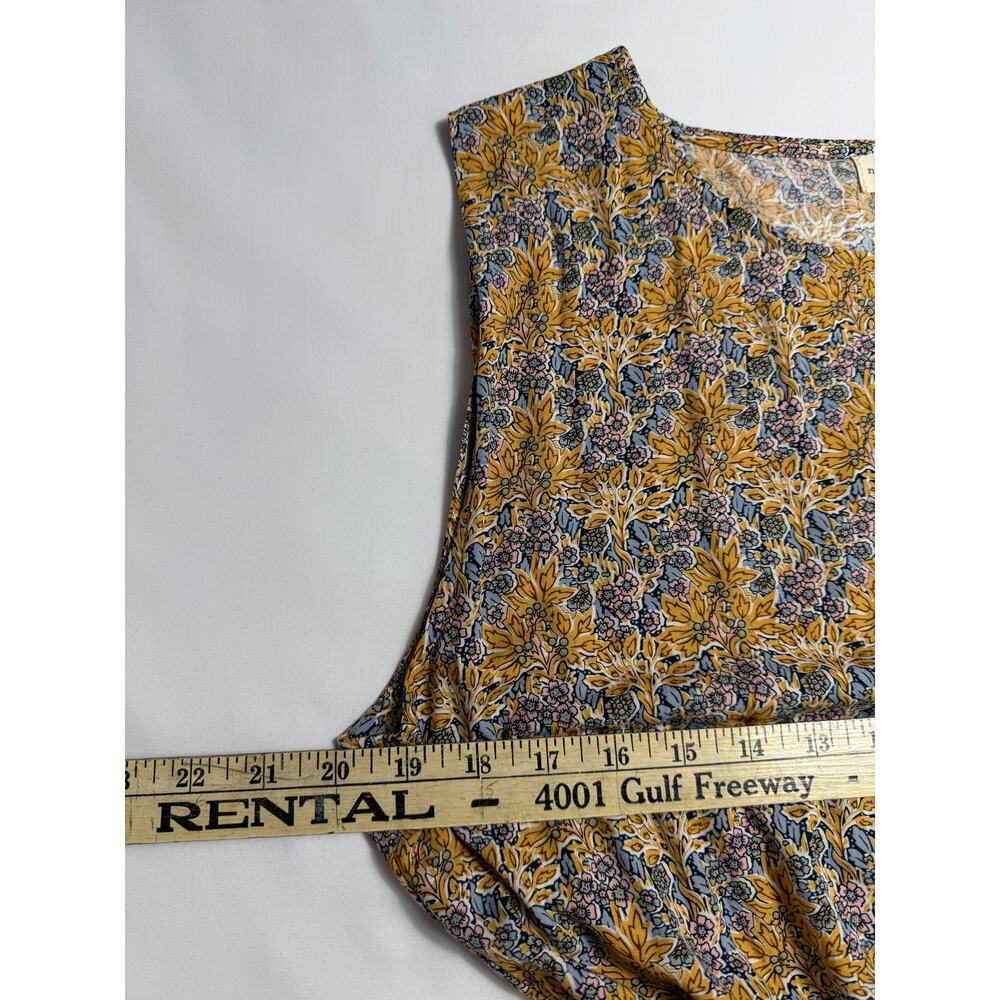 NWT Natural Life Blue Yellow Floral Christine Maxi Dress Sleeveless Comfort Sz M - Picture 9 of 12